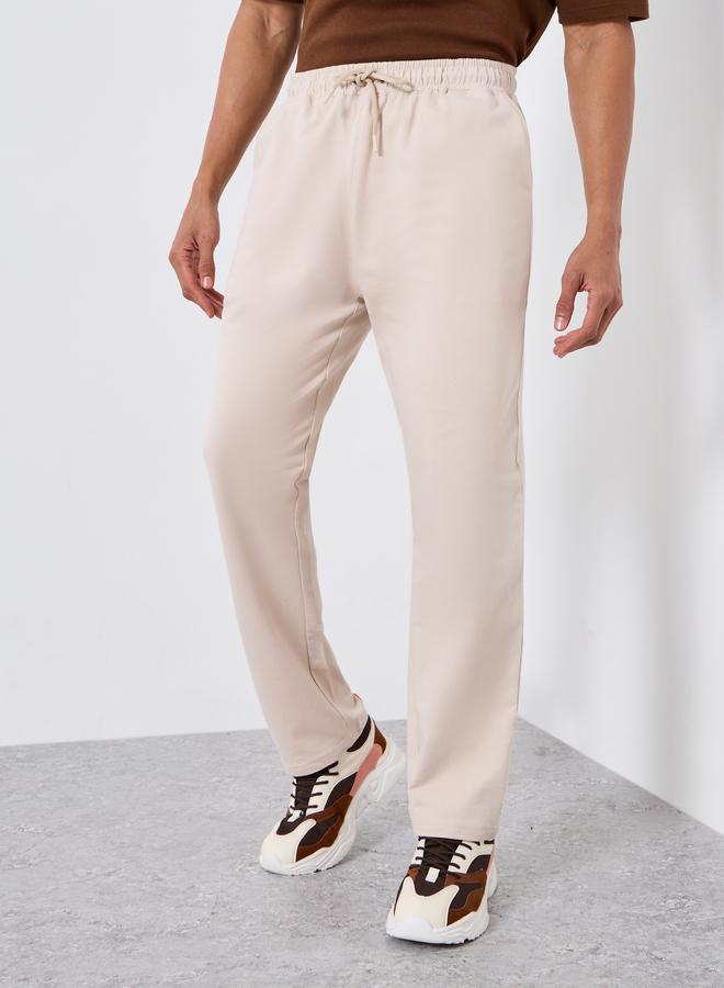 ستايلي بنطال جوغر سادة بقصة مستقيمة - Image 1